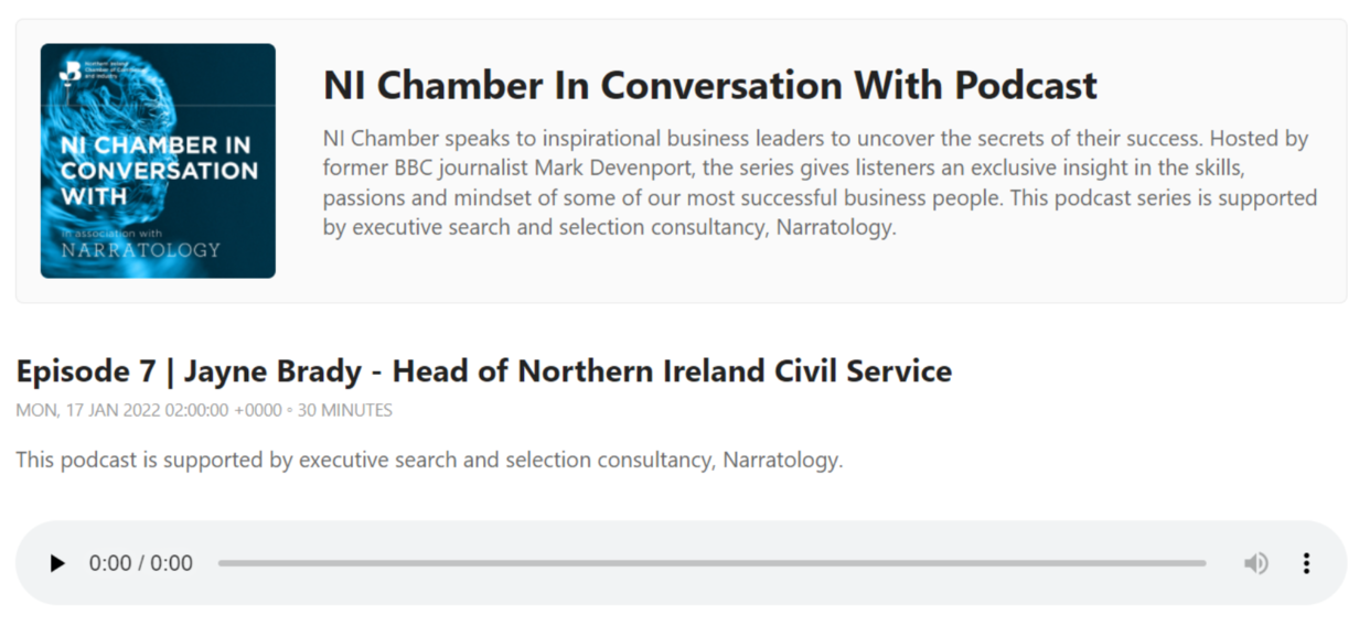 Episode 7 | Jayne Brady - Head of Northern Ireland Civil Service