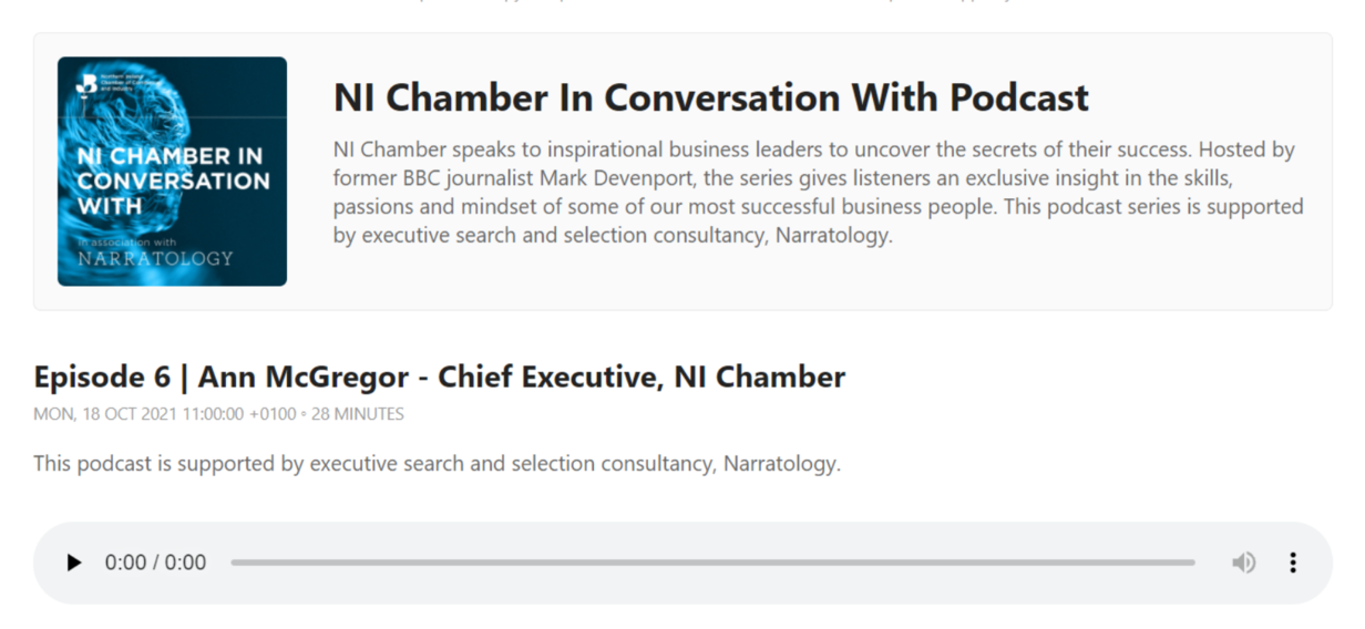 Episode 6 | Ann McGregor - Chief Executive, NI Chamber
